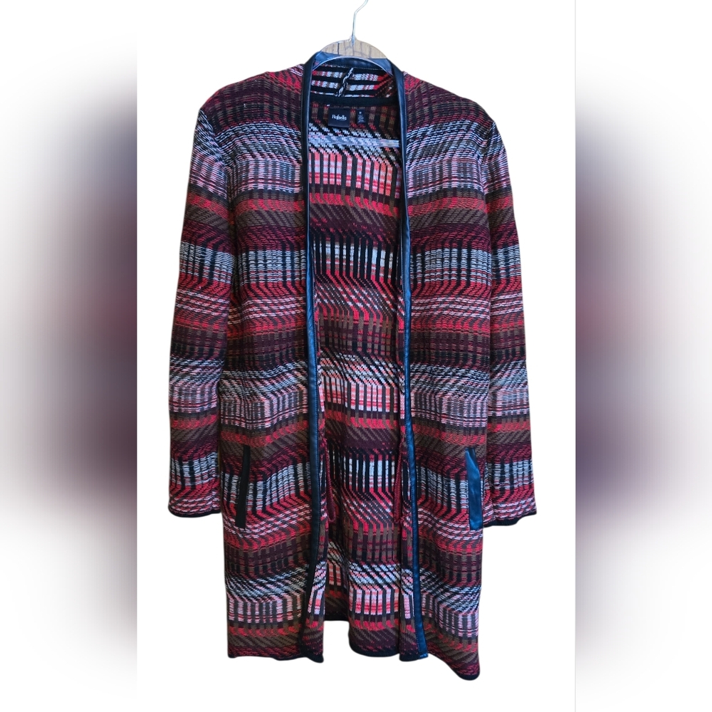 Rafaella Long Open Cardgan Sweater Medium
